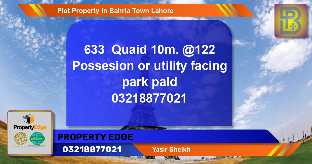 Residential Plot for Sale in Bahria Town, Lahore - (BP-75050)