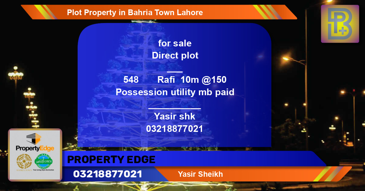 Residential Plot for Sale in Bahria Town, Lahore - (BP-75052)