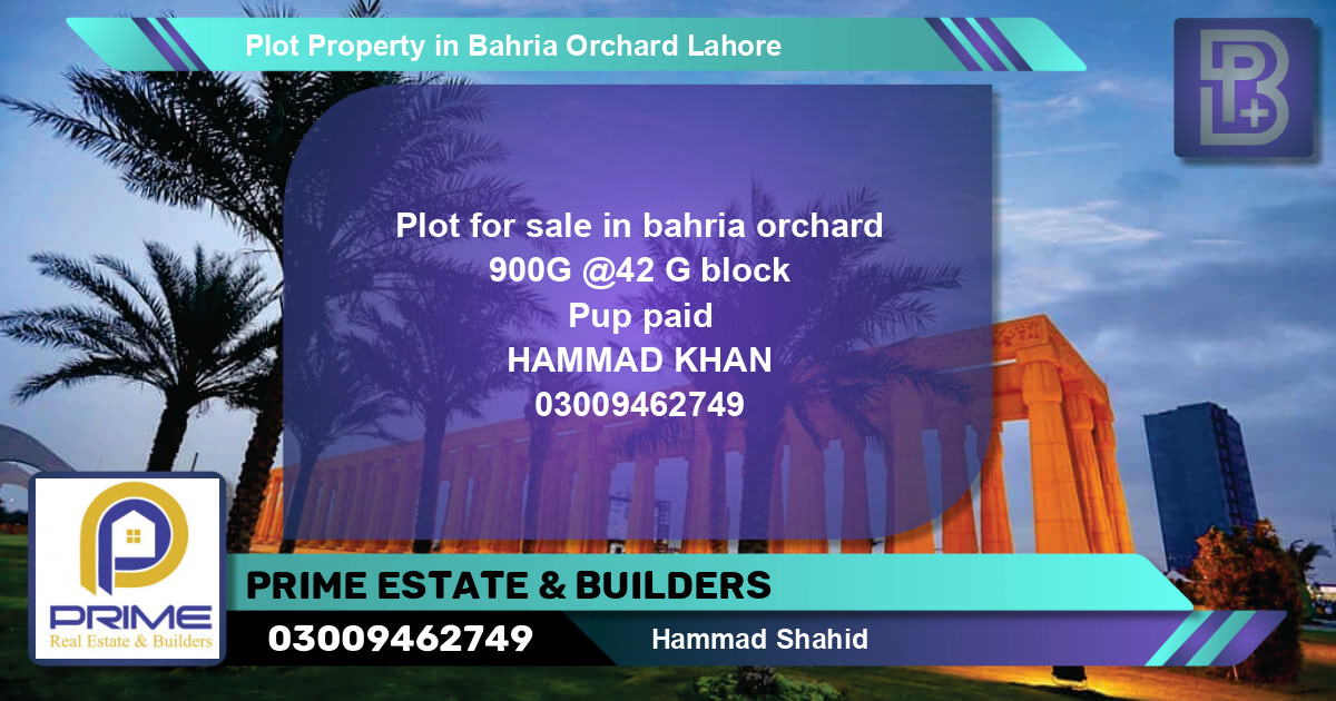 Residential Plot for Sale in Bahria Orchard, Lahore - (BP-75056)