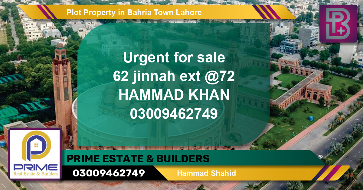 Residential Plot for Sale in Bahria Town, Lahore - (BP-75061)