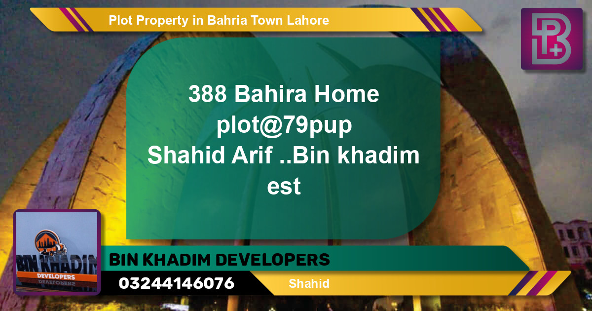 Residential Plot for Sale in Bahria Town, Lahore - (BP-75089)