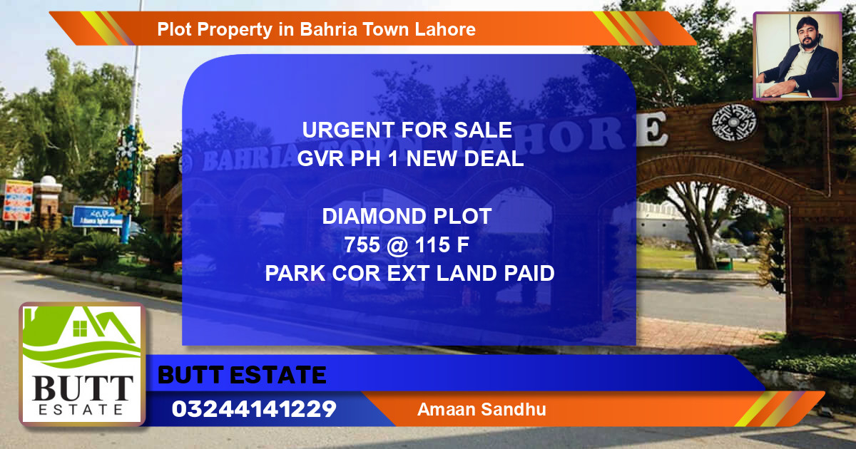 Residential Plot for Sale in Bahria Town, Lahore - (BP-75108)