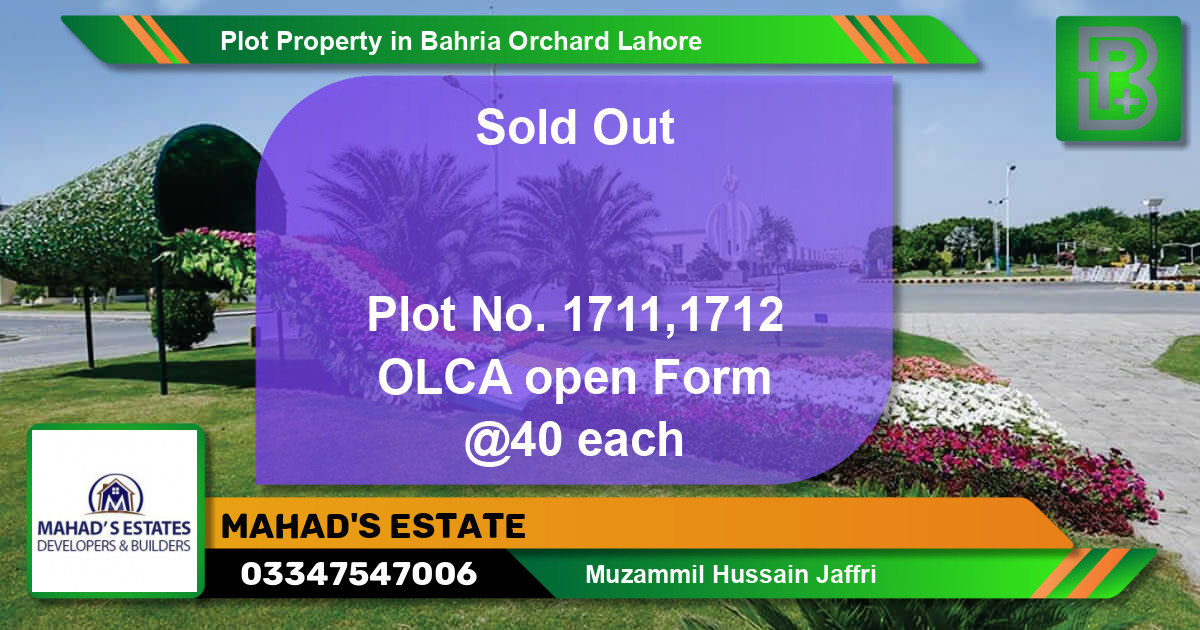 Residential Plot for Sale in Bahria Orchard, Lahore - (BP-75112)