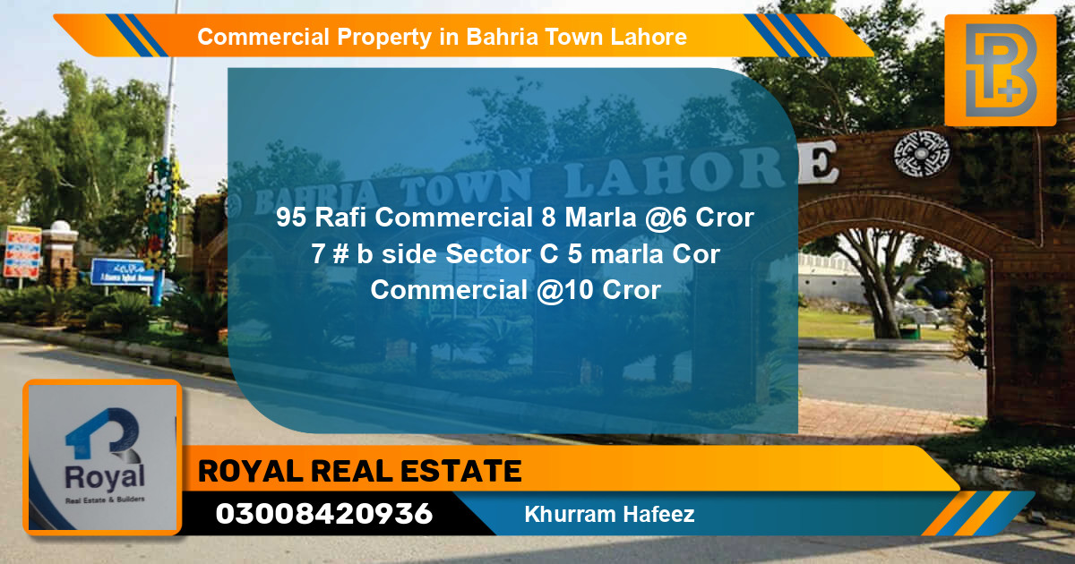 Commercial Property for Sale in Bahria Town, Lahore - (BP-75158)