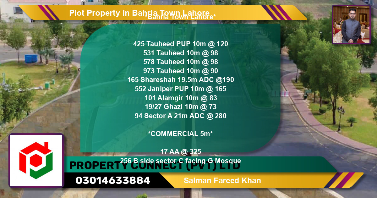 Commercial Plot for Sale in Bahria Town, Lahore - (BP-75190)