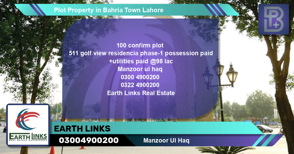 Residential Plot for Sale in Bahria Town, Lahore - (BP-75191)