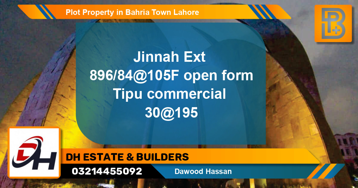 Commercial Plot for Sale in Bahria Town, Lahore - (BP-75195)