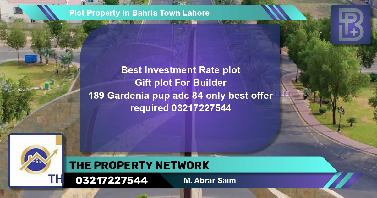 Residential Plot for Sale in Bahria Town, Lahore - (BP-75197)