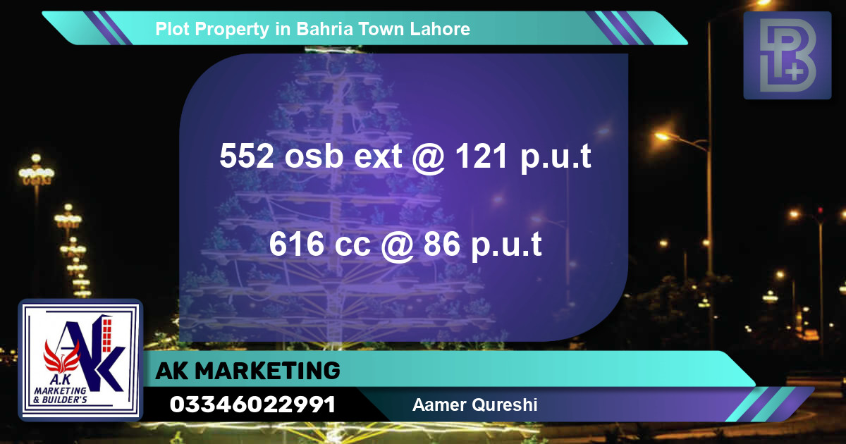 Residential Plot for Sale in Bahria Town, Lahore - (BP-75220)