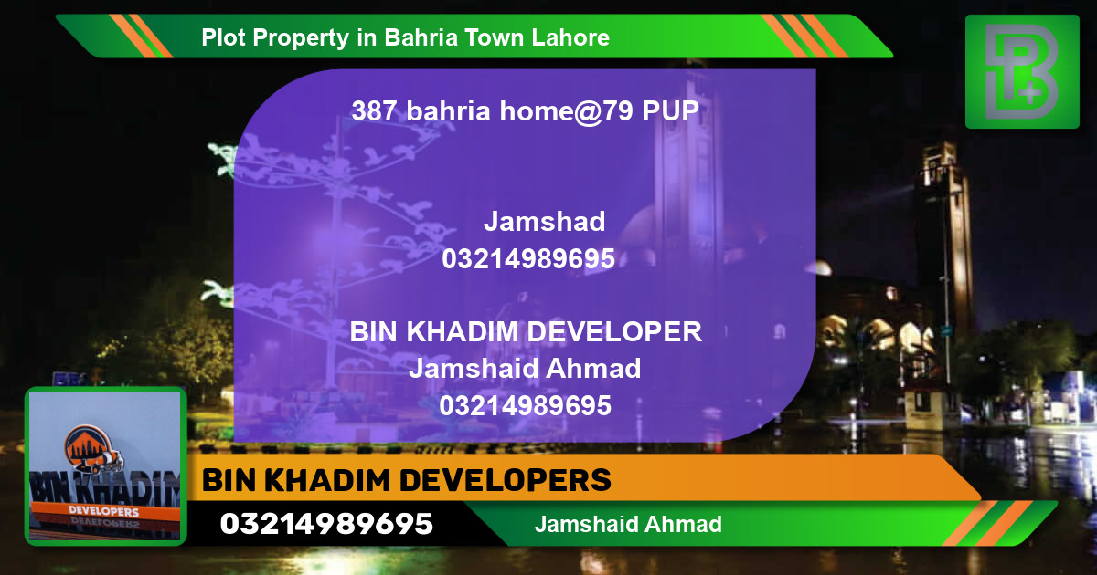Residential Plot for Sale in Bahria Town, Lahore - (BP-75242)