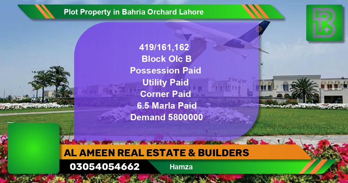 Residential Plot for Sale in Bahria Orchard, Lahore - (BP-75243)