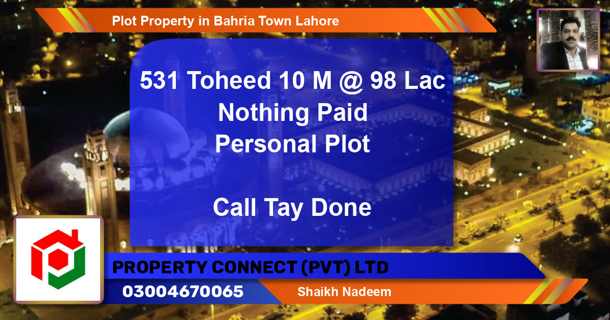 Residential Plot for Sale in Bahria Town, Lahore - (BP-75256)