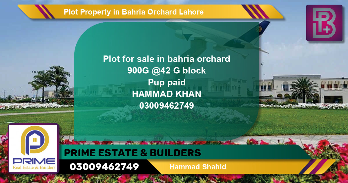 Residential Plot for Sale in Bahria Orchard, Lahore - (BP-75291)