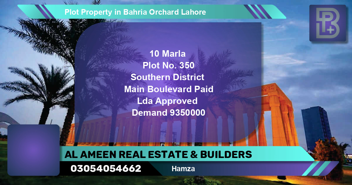 Residential Plot for Sale in Bahria Orchard, Lahore - (BP-75302)