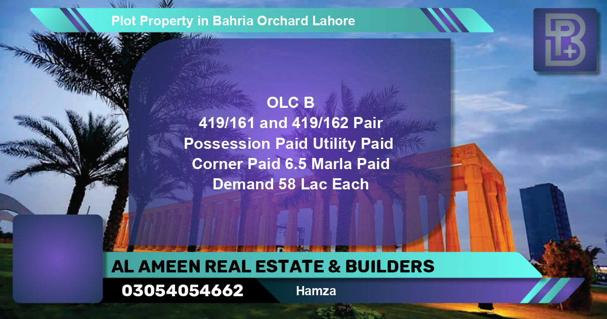 Residential Plot for Sale in Bahria Orchard, Lahore - (BP-75303)