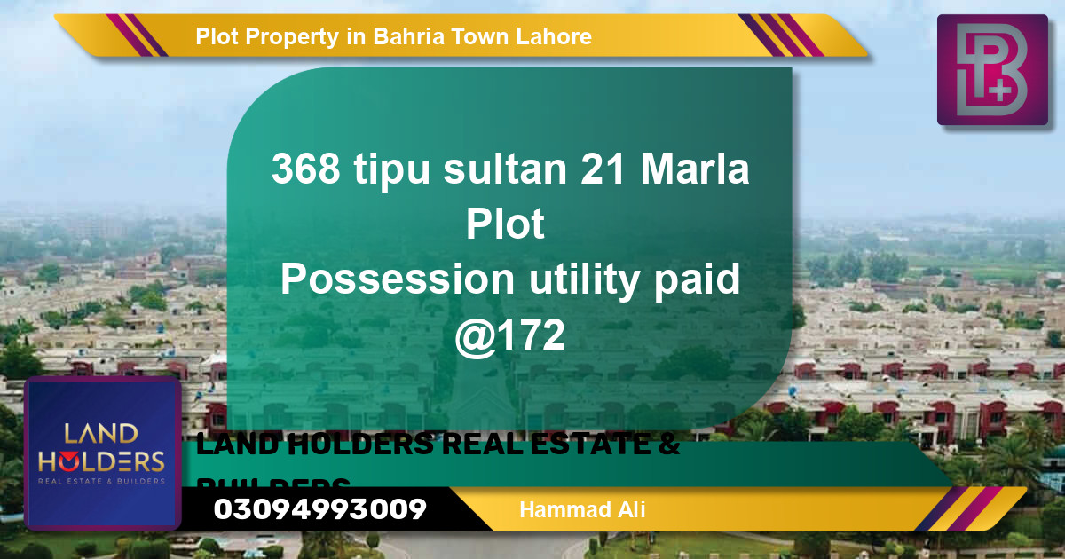 Residential Plot for Sale in Bahria Town, Lahore - (BP-75305)