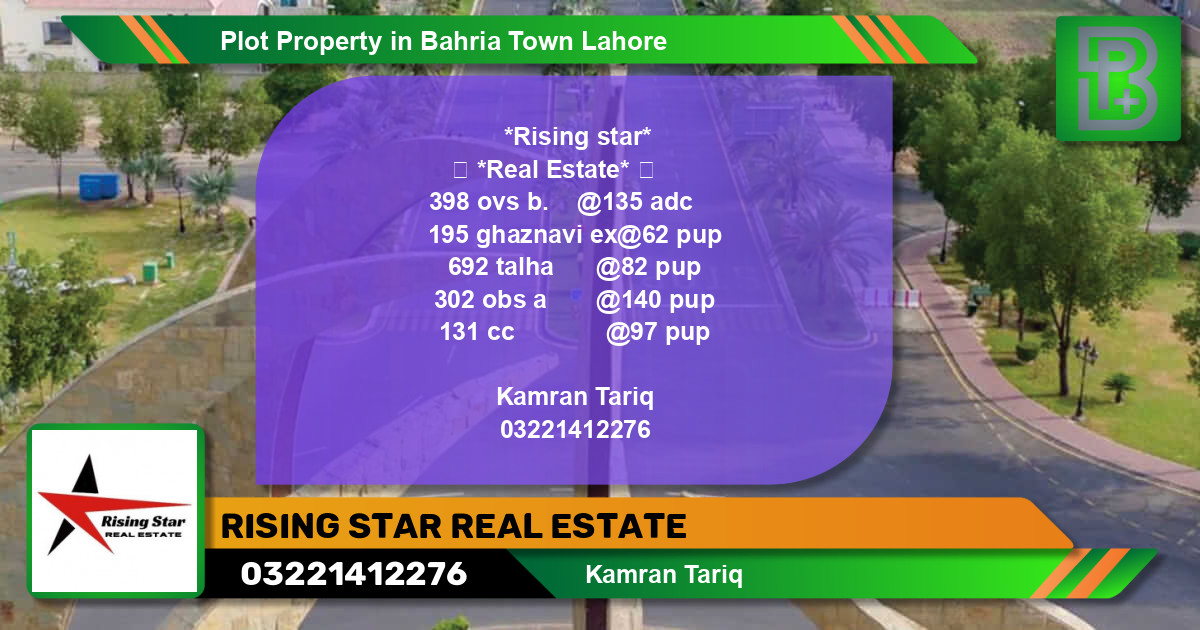 Residential Plot for Sale in Bahria Town, Lahore - (BP-75347)