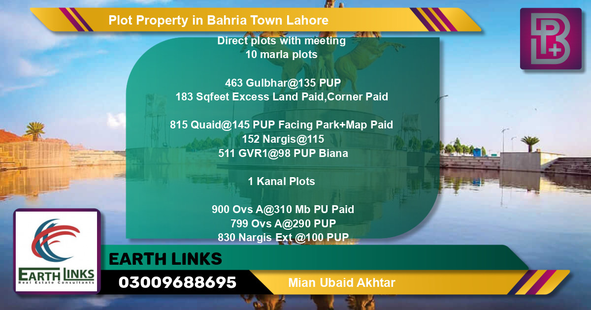 Residential Plot for Sale in Bahria Town, Lahore - (BP-75355)