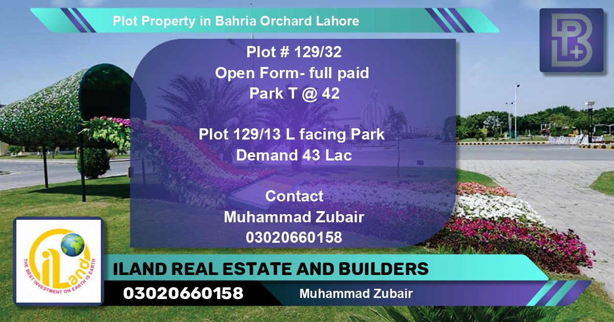 Residential Plot for Sale in Bahria Orchard, Lahore - (BP-75360)