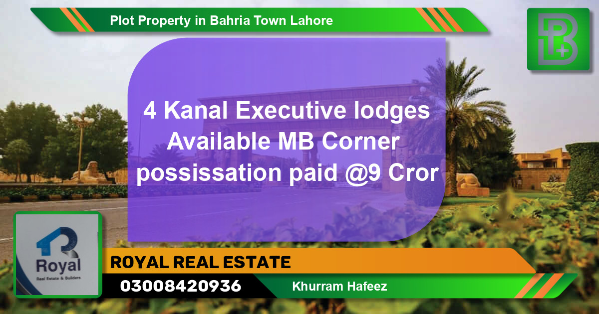 Residential Plot for Sale in Bahria Town, Lahore - (BP-75369)