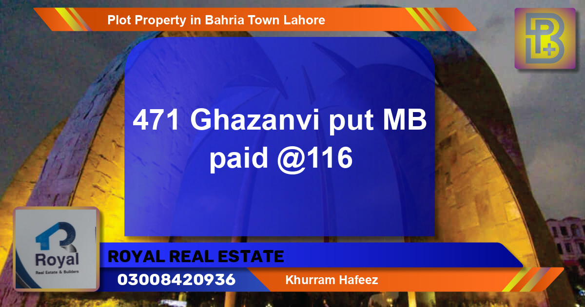 Residential Plot for Sale in Bahria Town, Lahore - (BP-75371)