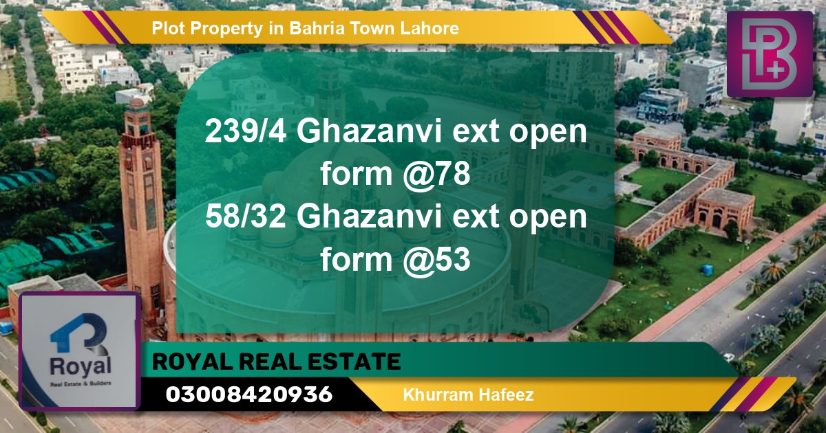Residential Plot for Sale in Bahria Town, Lahore - (BP-75380)