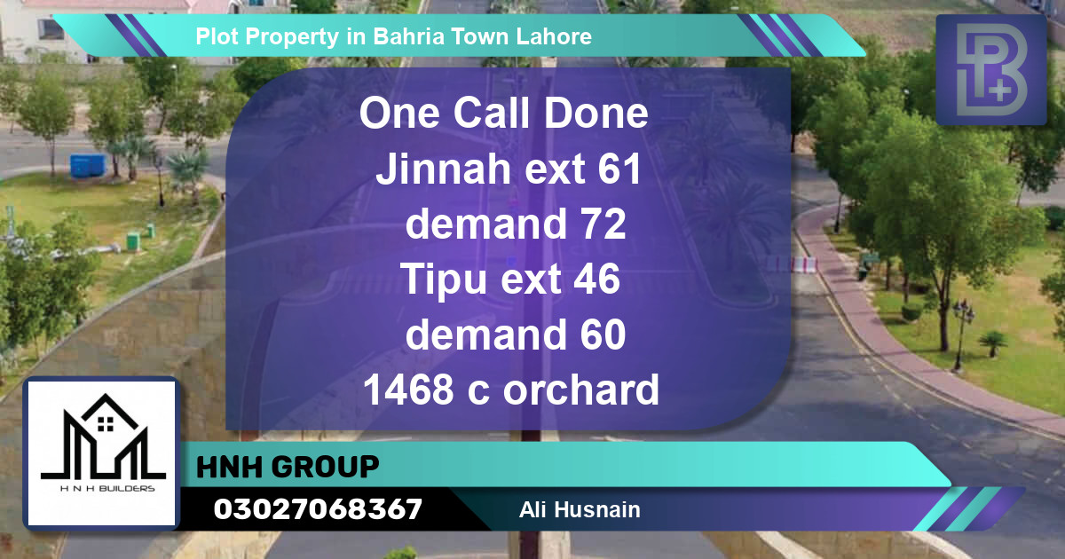 Residential Plot for Sale in Bahria Town, Lahore - (BP-75390)