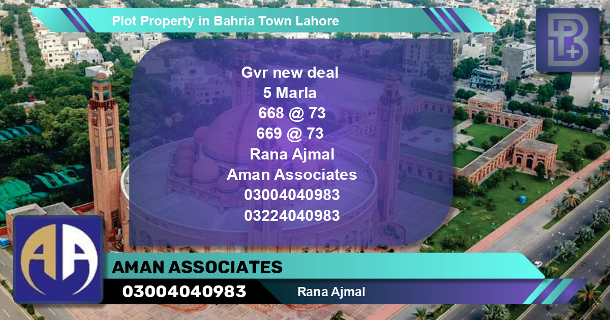 Residential Plot for Sale in Bahria Town, Lahore - (BP-75408)