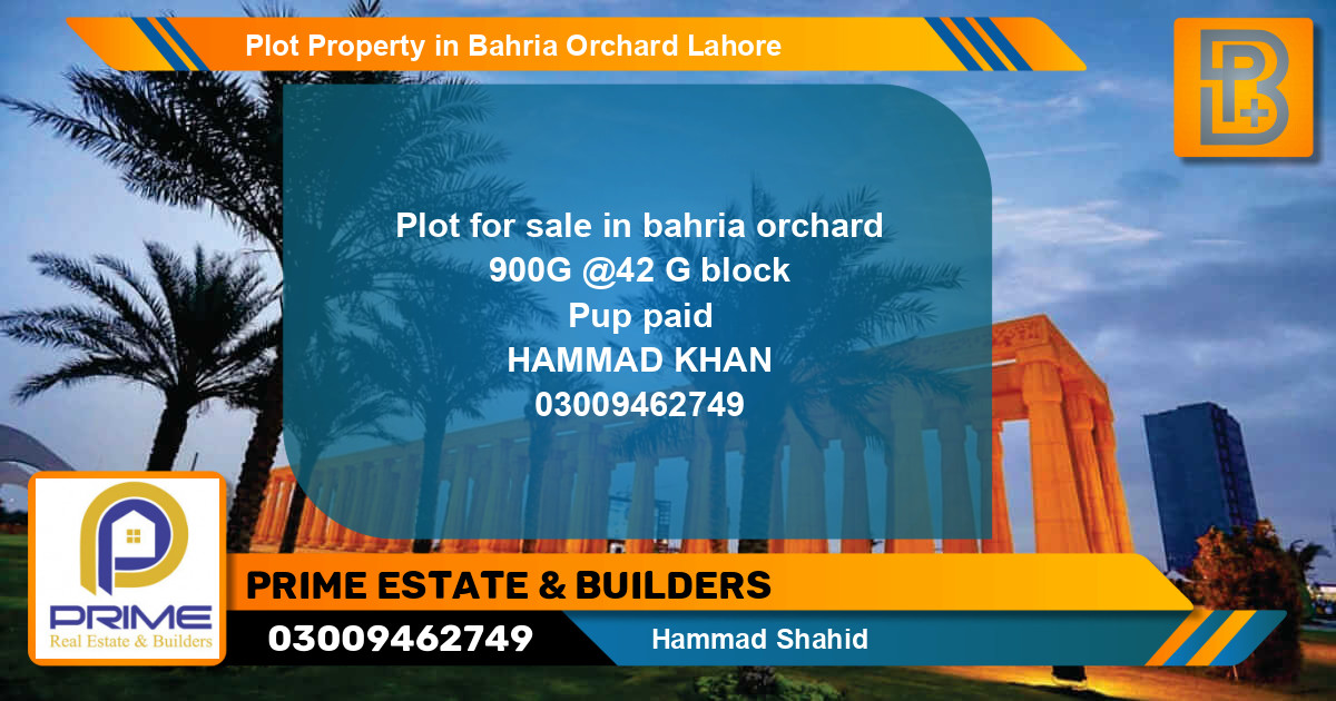 Residential Plot for Sale in Bahria Orchard, Lahore - (BP-75424)