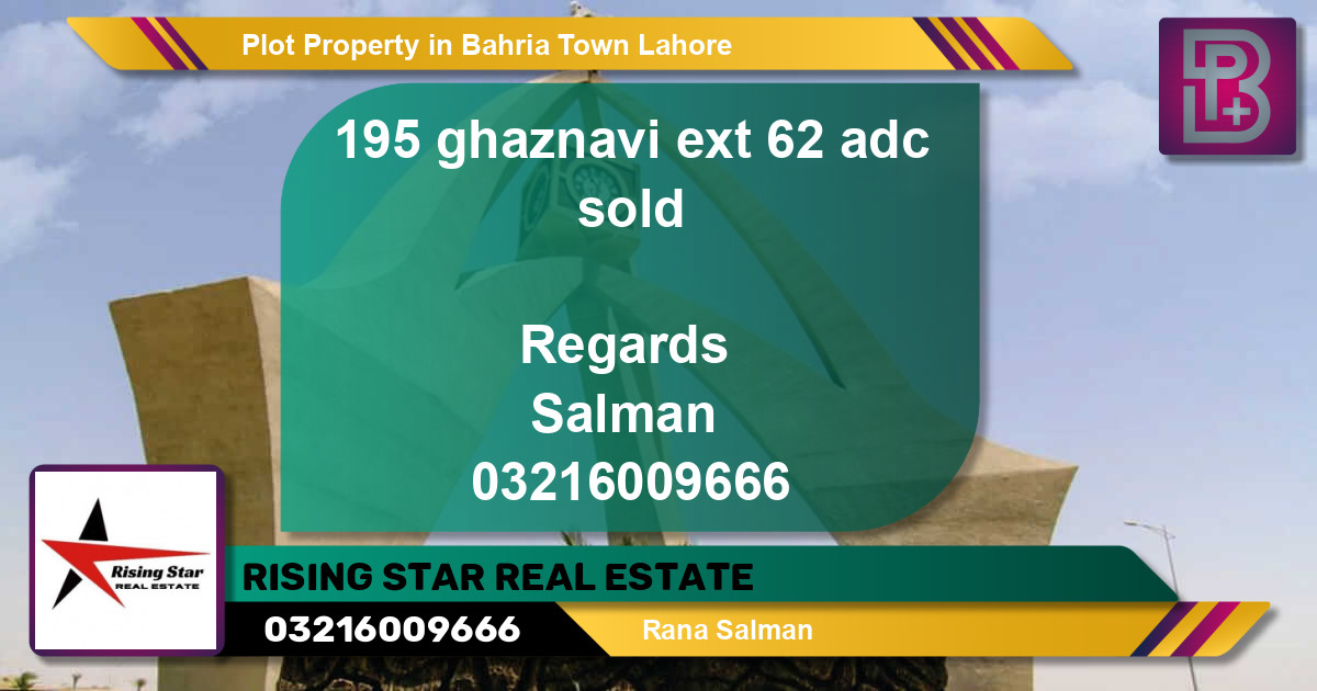 Residential Plot for Sale in Bahria Town, Lahore - (BP-75446)