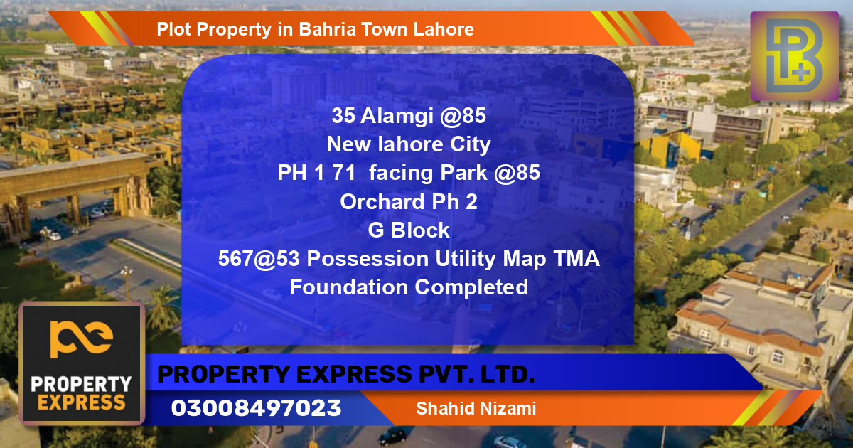 Residential Plot for Sale in Bahria Town, Lahore - (BP-75451)