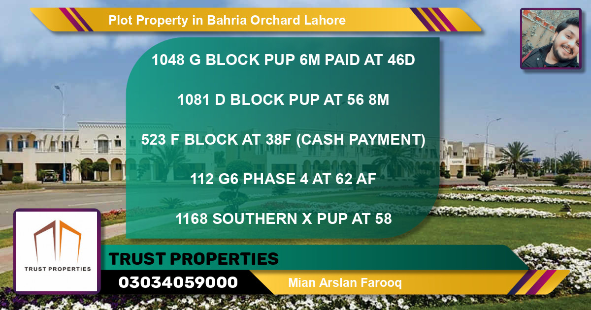Residential Plot for Sale in Bahria Orchard, Lahore - (BP-75476)