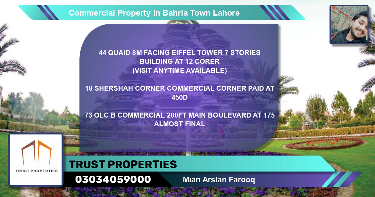 Commercial Property for Sale in Bahria Town, Lahore - (BP-75477)