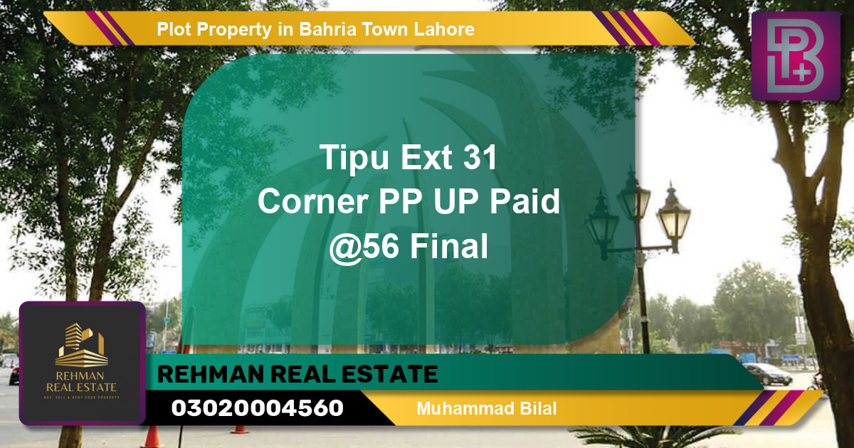 Residential Plot for Sale in Bahria Town, Lahore - (BP-75480)