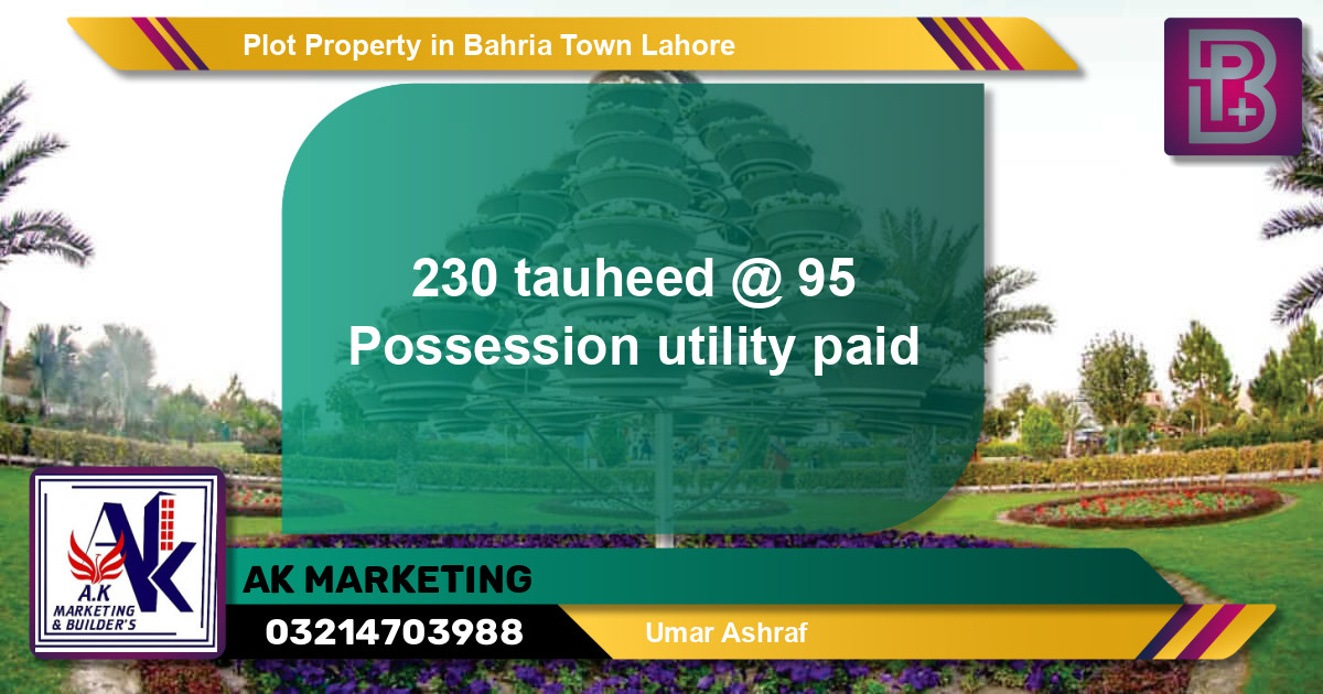 Residential Plot for Sale in Bahria Town, Lahore - (BP-75481)