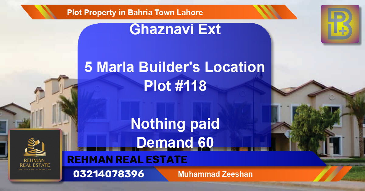 Residential Plot for Sale in Bahria Town, Lahore - (BP-75500)