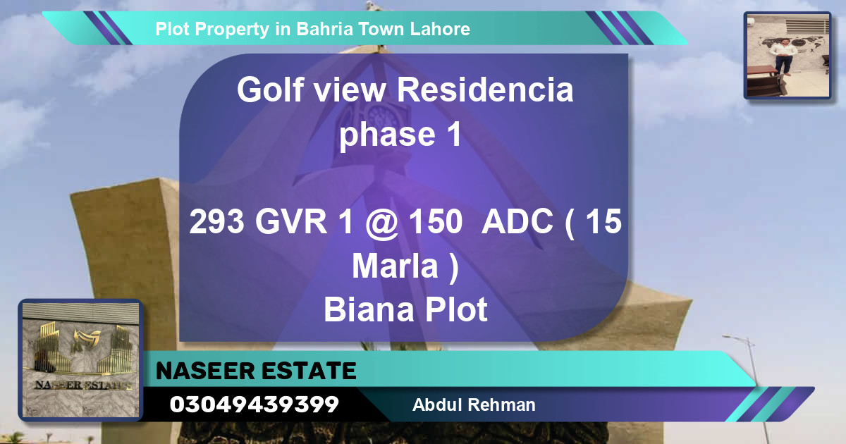 Residential Plot for Sale in Bahria Town, Lahore - (BP-75517)