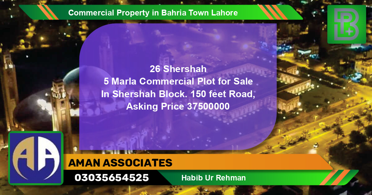 Commercial Property for Sale in Bahria Town, Lahore - (BP-75554)
