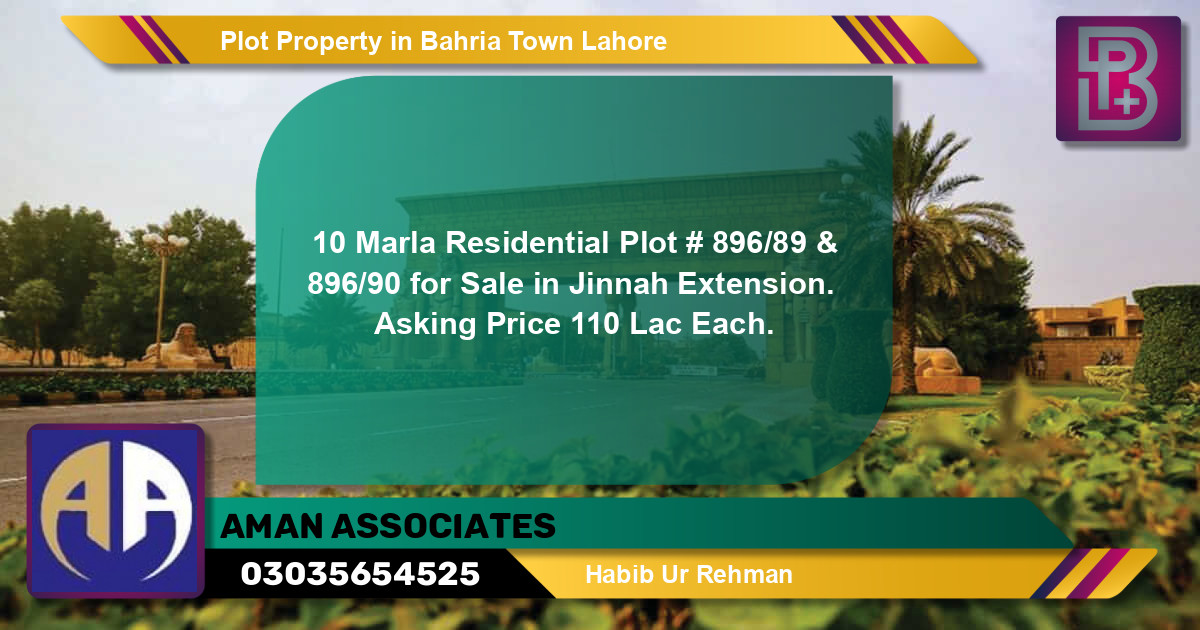 Residential Plot for Sale in Bahria Town, Lahore - (BP-75564)