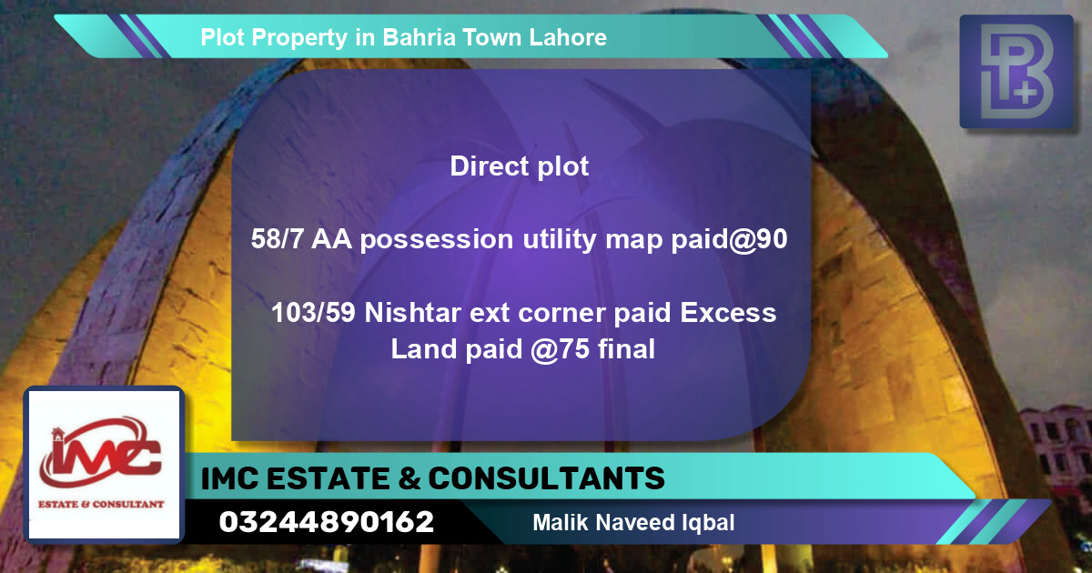 Residential Plot for Sale in Bahria Town, Lahore - (BP-75592)
