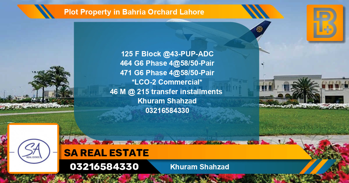 Commercial Plot for Sale in Bahria Orchard, Lahore - (BP-75608)