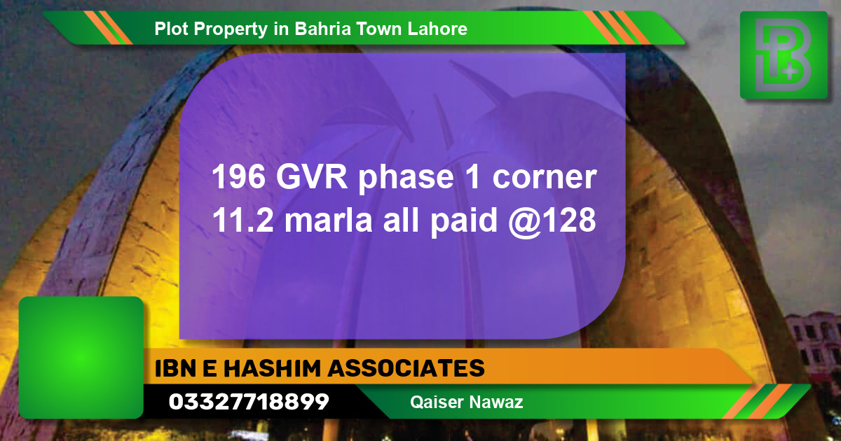Residential Plot for Sale in Bahria Town, Lahore - (BP-75613)