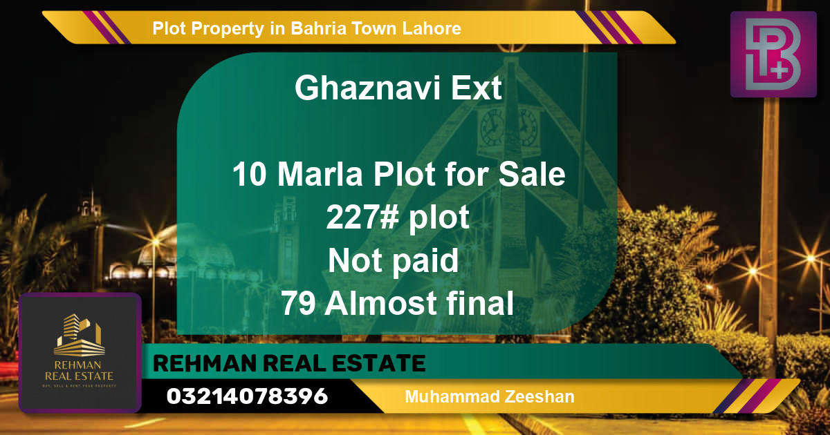Residential Plot for Sale in Bahria Town, Lahore - (BP-75616)