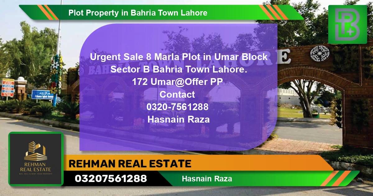 Residential Plot for Sale in Bahria Town, Lahore - (BP-75623)