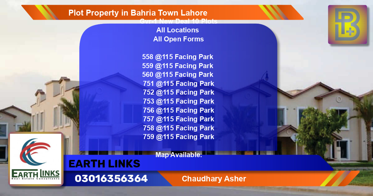 Residential Plot for Sale in Bahria Town, Lahore - (BP-75635)