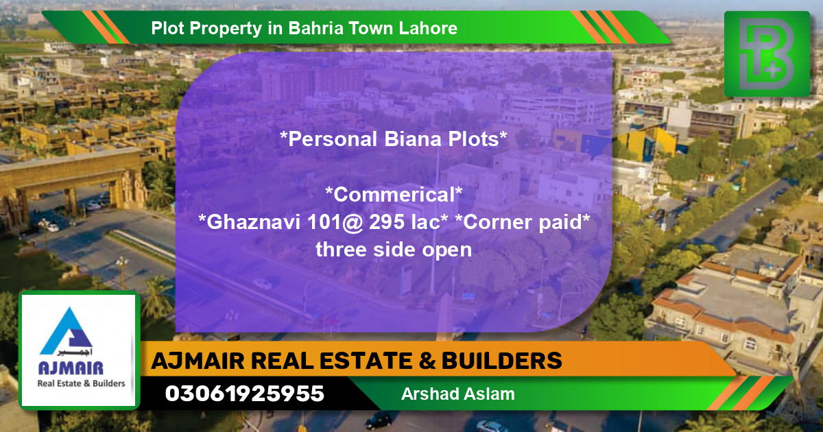 Residential Plot for Sale in Bahria Town, Lahore - (BP-75637)