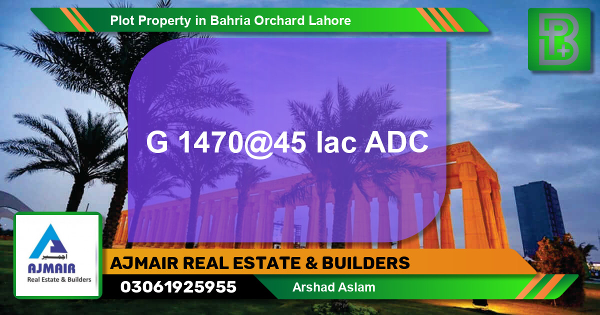 Residential Plot for Sale in Bahria Orchard, Lahore - (BP-75639)