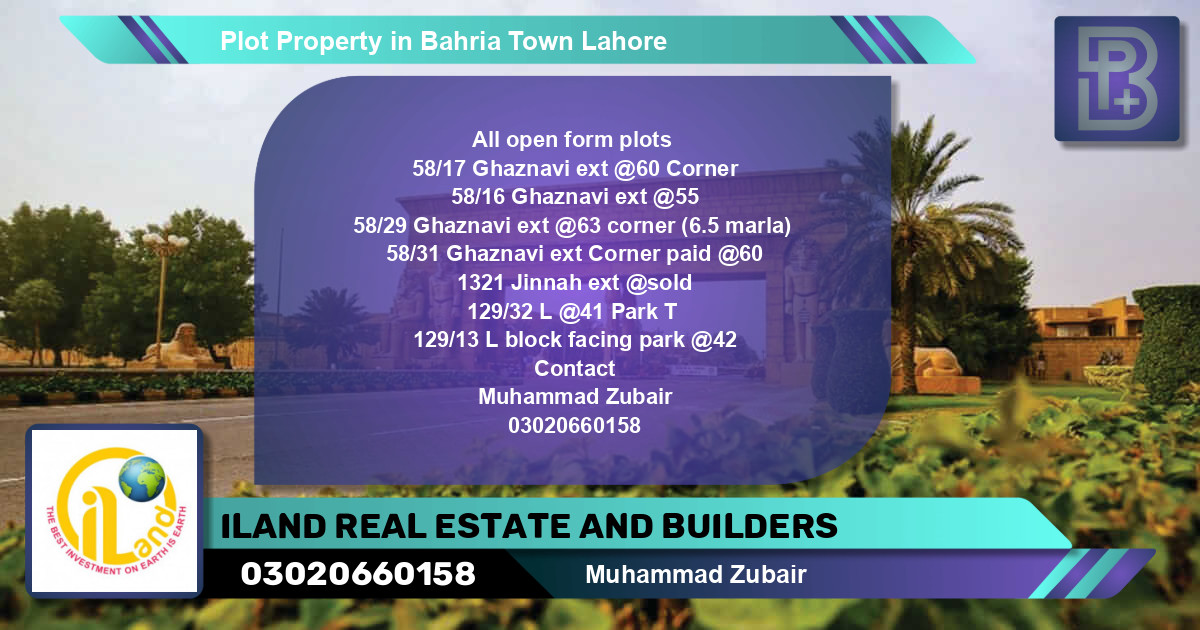 Residential Plot for Sale in Bahria Town, Lahore - (BP-75664)
