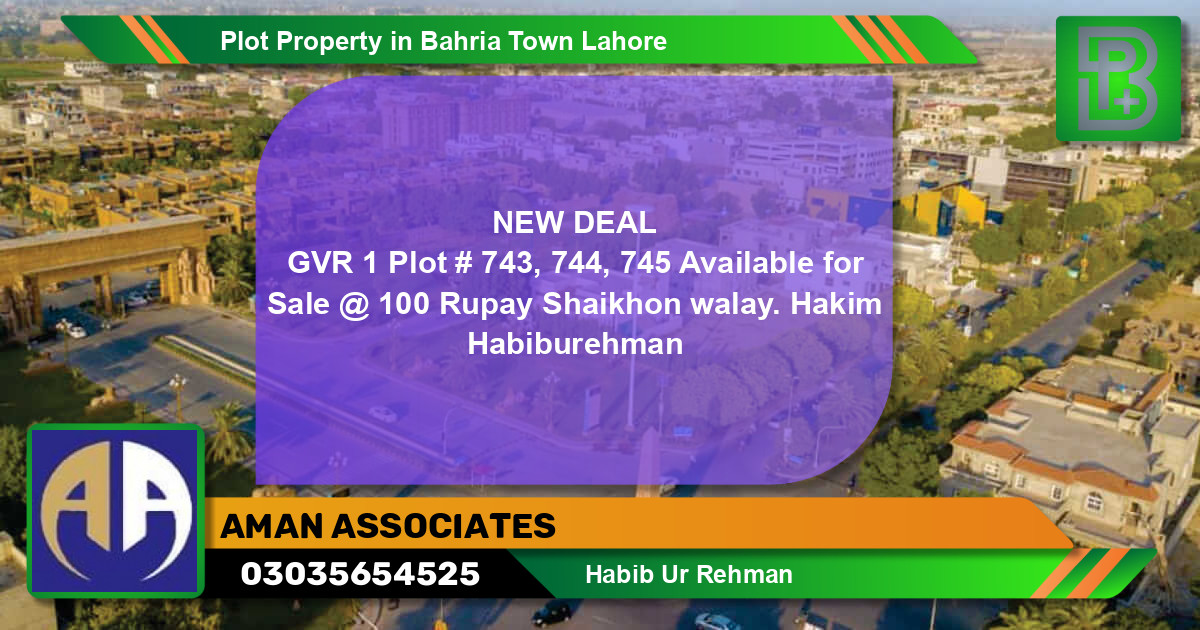 Residential Plot for Sale in Bahria Town, Lahore - (BP-75675)
