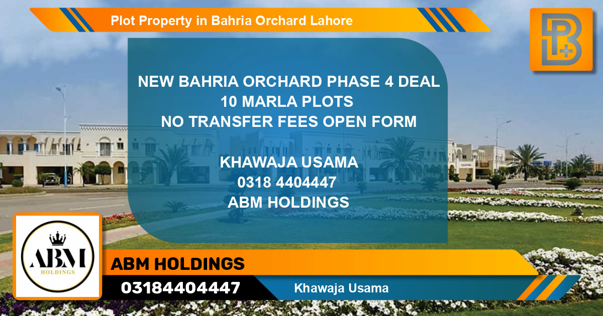 Residential Plot for Sale in Bahria Orchard, Lahore - (BP-75692)